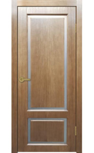 Дверь Мадрид 2 Дуб янтарный со стеклом